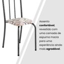 Ver imagem 7 de Conjunto de Mesa Tubular 100x60cm Tampo em MDF com 4 Cadeiras Prata/Arabesco