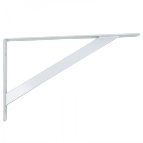 Mão Francesa 35 cm Reforçada Acabamento Branco Roloflex 01 unidade