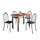 Ver imagem 2 de Conjunto de Mesa Tubular 100x60cm Tampo em Mdf com 4 Cadeiras