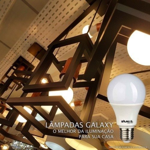 Kit C/ 10 Lâmpadas Led 12w 6500k Luz Branca Biv E27 Galaxy - 6