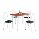 Ver imagem 2 de Conjunto de Mesa Tubular 100x60cm Tampo em Mdf com 4 Cadeiras
