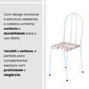 Ver mais imagens de Conjunto de Mesa Tubular 100x60cm Tampo em MDF com 4 Cadeiras Branco/Bege
