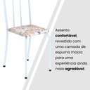 Ver imagem 7 de Conjunto de Mesa Tubular 100x60cm Tampo em MDF com 4 Cadeiras Branco/Bege