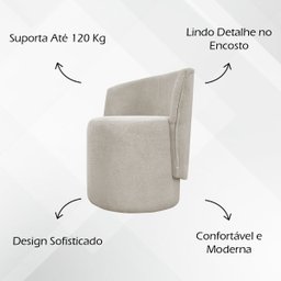 Kit 2 Poltronas Decorativa Organica para Sala Recepção Aura Luxo Boucle Premium - 7