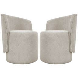 Kit 2 Poltronas Decorativa Organica para Sala Recepção Aura Luxo Boucle Premium - 1