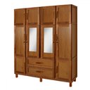 Ver imagem 2 de Guarda-roupa Alagoas 10 Portas 2 Gavetas 5 Prateleiras com Espelho Ypê - Rodmóveis