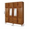 Guarda-roupa Alagoas 10 Portas 2 Gavetas 5 Prateleiras com Espelho Ypê - Rodmóveis - 4