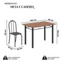 Ver imagem 4 de Conjunto de Mesa Tubular 100x60cm Tampo em MDF com 4 Cadeiras Preto