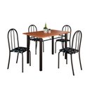 Ver imagem 2 de Conjunto de Mesa Tubular 100x60cm Tampo em MDF com 4 Cadeiras Preto