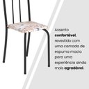 Ver imagem 7 de Conjunto de Mesa Tubular 100x60cm Tampo em MDF com 4 Cadeiras Preto/Bege