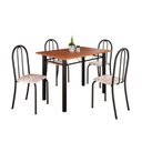 Ver imagem 2 de Conjunto de Mesa Tubular 100x60cm Tampo em Mdf com 4 Cadeiras