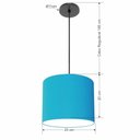 Ver imagem 2 de Lustre Luminária Pendente Vivare Free Lux Pe-4107pr Cúpula em Tecido 25x20cm
