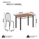 Ver imagem 4 de Conjunto de Mesa Tubular 100x60cm Tampo em Mdf com 4 Cadeiras