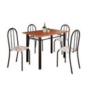 Ver imagem 2 de Conjunto de Mesa Tubular 100x60cm Tampo em Mdf com 4 Cadeiras