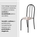 Ver mais imagens de Conjunto de Mesa Tubular 100x60cm Tampo em MDF com 4 Cadeiras Preto/Arabesco