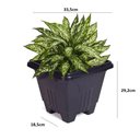 Ver imagem 4 de Vaso Quadrado 16,5 L de Plástico Preto para Plantas e Decoração