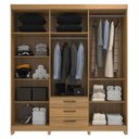 Ver imagem 5 de Guarda-Roupa Casal 6 Portas e 3 Gavetas Marrom/Ipê