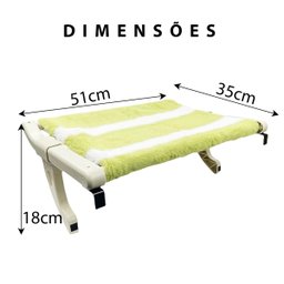 Cama Suspensa Gato Pet Felino Vista Panoramica 360 Caminha Luxo Ajustavel Anti Estresse Sala Varanda - 2