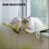 Cama Suspensa Gato Pet Felino Vista Panoramica 360 Caminha Luxo Ajustavel Anti Estresse Sala Varanda - 5