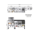 Ver imagem 4 de Cozinha Modulada em Aço 5 Peças 11 Portas Sendo 2 de Vidro 2 Gavetas Florença Itatiaia 