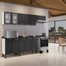 Cozinha Modulada em Aço 5 Peças 11 Portas Sendo 2 de Vidro 2 Gavetas Florença Itatiaia  - 11