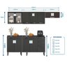Cozinha Modulada em Aço 5 Peças 11 Portas Sendo 2 de Vidro 2 Gavetas Florença Itatiaia  - 4