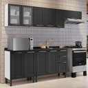 Ver imagem 2 de Cozinha Modulada em Aço 5 Peças 11 Portas Sendo 2 de Vidro 2 Gavetas Florença Itatiaia 