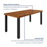 Mesa Madeira Maciça 200cm X 90cm Athenas - 7
