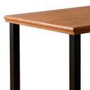 Ver imagem 4 de Mesa de Jantar 4 Lugares Tampo de Madeira Maciça Pinus 200x90cm Athenas Marrom Preto/Marrom