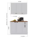 Ver imagem 3 de Cozinha Modulada 2 Peças Bari com Balcão e Armário Aéreo 100% MDF Branco