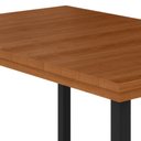 Ver mais imagens de Mesa de Jantar 4 Lugares Tampo de Madeira Maciça Ripado 120x75cm Berlim Marrom Preto/Marrom
