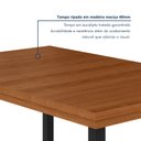 Ver imagem 4 de Mesa de Jantar 4 Lugares Tampo de Madeira Maciça Ripado 120x75cm Berlim Marrom Preto/Marrom