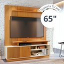 Ver imagem 5 de Estante para TV e Home Theater Ripado até 65 Polegadas 160cm x 183,5cm 1 Porta Ares Marrom Off White