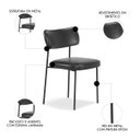 Ver imagem 3 de Cadeira de Jantar Estofada Kit 10 Milli A14 Sintético Preto - Mpozenato