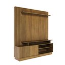 Ver imagem 3 de Estante para TV e Home Theater Ripado até 65 Polegadas 160cm x 183,5 cm 1 Porta Ares Marrom Bege