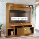 Ver imagem 7 de Estante para TV e Home Theater Ripado até 65 Polegadas 160cm x 183,5 cm 1 Porta Ares Marrom Bege