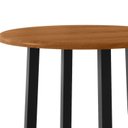 Ver mais imagens de Mesa Bistrô Redonda Madeira Maciça e Aço 70cm Coliseu Marrom Preto/Marrom