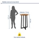 Ver imagem 3 de Mesa Madeira Maciça 70cm Bistrô Coliseu