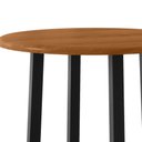 Ver mais imagens de Mesa Bistrô Redonda Madeira Maciça e Aço 70cm Coliseu Marrom Preto/Marrom