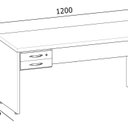 Ver imagem 2 de Escrivaninha Mesa Escritório com Design Moderno 2 Gavetas 120cm Carvalho Marrom