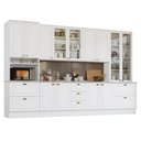 Ver imagem 1 de Cozinha Completa Americana 6 Peças Branco com Torre Quente 1 Forno - Móveis Henn