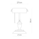 Ver imagem 3 de Luminaria de Mesa Metal Vidro Branco Dourado Banker