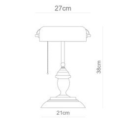 Luminaria de Mesa Metal Vidro Branco Dourado Banker - 3