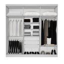 Ver imagem 2 de Guarda Roupa Casal 6 Portas 3 Gavetas Mônaco com Espelho Branco/Ártico