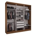 Ver imagem 5 de Guarda Roupa Casal 6 Portas 3 Gavetas Mônaco Branco/Vermontt/Off White