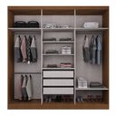 Ver imagem 2 de Guarda Roupa Casal 6 Portas 3 Gavetas Mônaco Branco/Vermontt/Off White