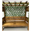 Ver imagem 1 de Treliça Cerca Painel Artificial 1.20x2.00m Folhagem Verde, Ideal para Decoração de Evento e Loja.