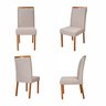 Conjunto Mesa Verona com 4 Cadeiras Madeira Maciça, Estofada e Bordada Liz Espresso Móveis  - 19