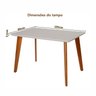 Conjunto Mesa Verona com 4 Cadeiras Madeira Maciça, Estofada e Bordada Liz Espresso Móveis  - 6