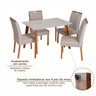 Conjunto Mesa Verona com 4 Cadeiras Madeira Maciça, Estofada e Bordada Liz Espresso Móveis  - 8